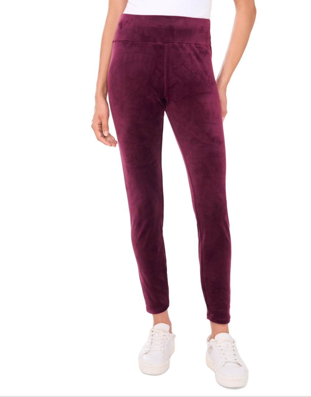 Vince Camuto Women Velour Leggings Plum Noir Size XS